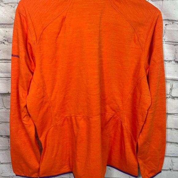 Columbia Womens Orange Clemson Tigers Sapphire Trail Zip  Fleece Jacket - Picture 2 of 4